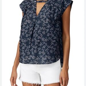 Current/Elliott Cap Sleeve Sky Blouse